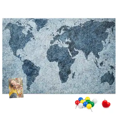 Nástěnka Malovaná mapa světa do dětského pokoje