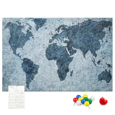 Nástěnka Malovaná mapa světa do dětského pokoje