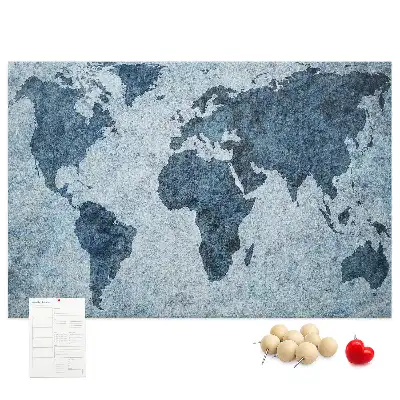 Nástěnka Malovaná mapa světa do dětského pokoje