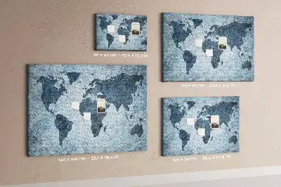 Nástěnka Malovaná mapa světa do dětského pokoje