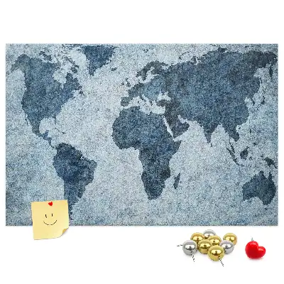 Nástěnka Malovaná mapa světa do dětského pokoje