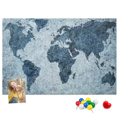 Nástěnka Malovaná mapa světa do dětského pokoje