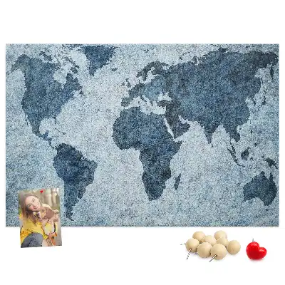 Nástěnka Malovaná mapa světa do dětského pokoje