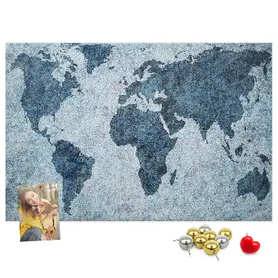 Nástěnka Malovaná mapa světa do dětského pokoje