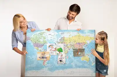 Nástěnka do dětského pokoje Politická mapa světa