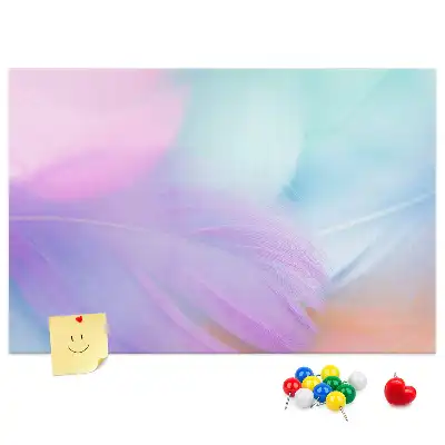 Nástěnka do dětského pokoje Barevná pírka