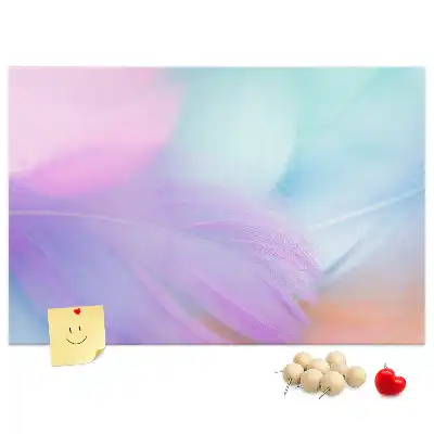 Nástěnka do dětského pokoje Barevné peří
