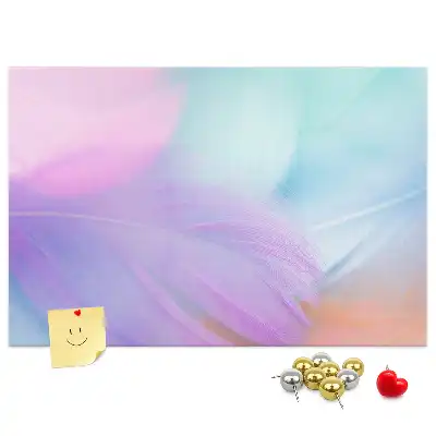 Nástěnka do dětského pokoje Barevná pírka