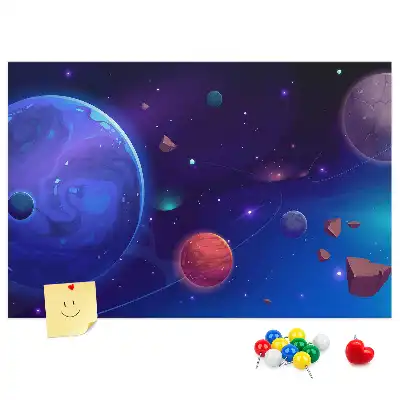 Korková nástěnka Planety galaxie