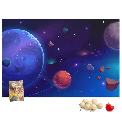 Nástěnka korková Planety galaxie