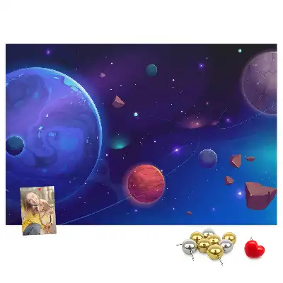 Nástěnka korková Planety galaxie