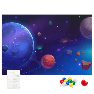 Nástěnka korková Planety galaxie