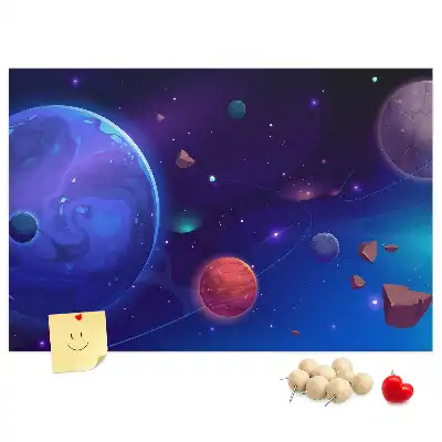 Nástěnka korková Planety galaxie