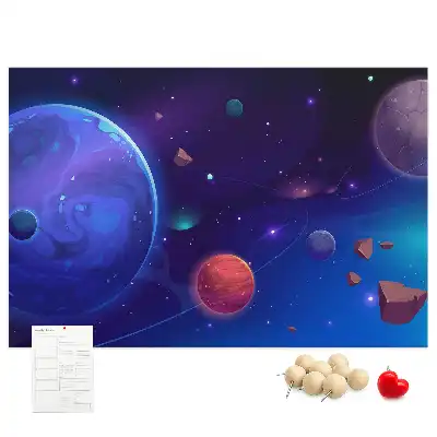 Nástěnka korková Planety galaxie