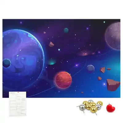 Nástěnka korková Planety galaxie