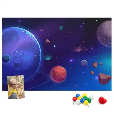 Nástěnka korková Planety galaxie