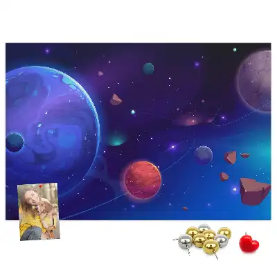 Nástěnka korková Planety galaxie