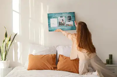 Korková nástěnka Modré staré dřevo