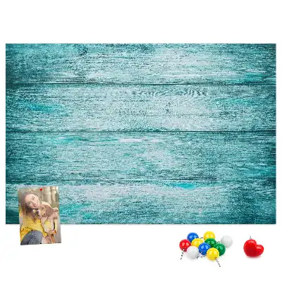 Korková nástěnka Modré staré dřevo