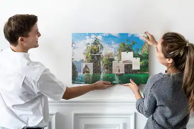 Nástěnka do dětského pokoje Jezerní stromy příroda
