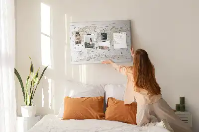 Korková tabule Mapa světa ve vintage stylu