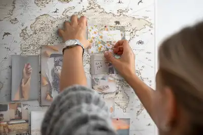 Korková tabule Mapa světa ve vintage stylu