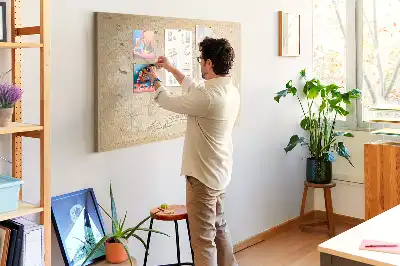 Nástěnka do dětského pokoje Mapa světa ve vintage stylu