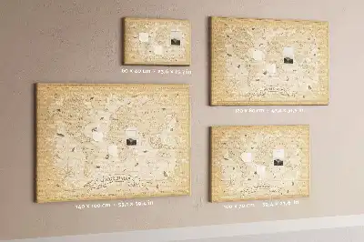 Nástěnka do dětského pokoje s motivem retro mapy světa
