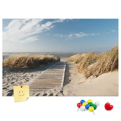 Nástěnka korková Výhled na pláž