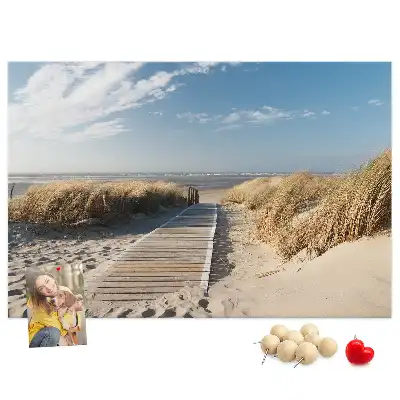 Korková nástěnka Výhled na pláž