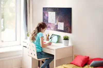 Korková nástěnka s motivem mapy světa Galaxie