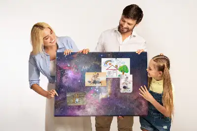 Korková nástěnka s motivem mapy světa Galaxie