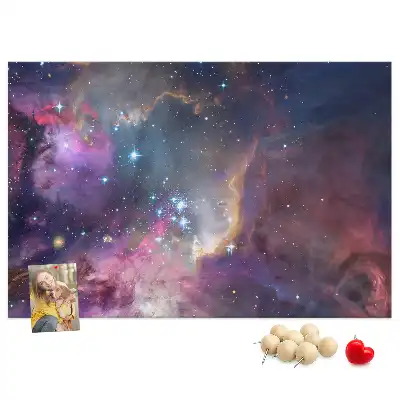 Korková nástěnka s motivem mapy světa Galaxie