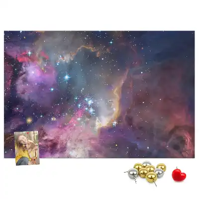 Korková nástěnka s motivem mapy světa Galaxie