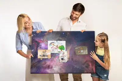 Korková nástěnka s motivem mapy světa Galaxie