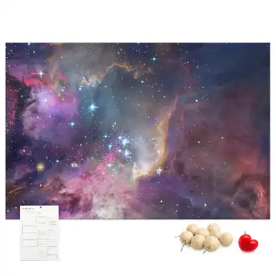 Korková nástěnka s motivem mapy světa Galaxie