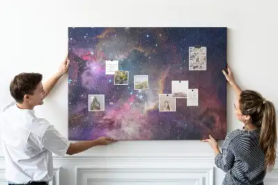 Korková nástěnka s motivem mapy světa Galaxie