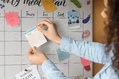 Korková tabule Týdenní menu