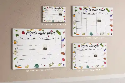 Korková tabule s týdenním menu