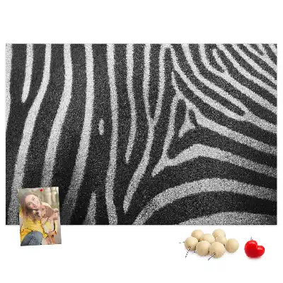 Korková nástěnka se vzorem zebry