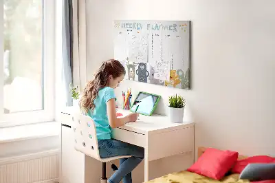 Korková tabule Týdenní dětský plánovač
