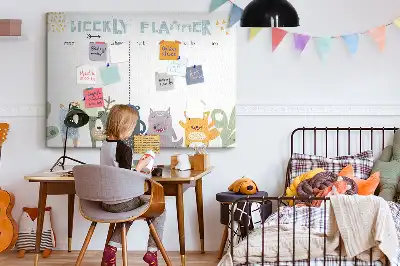 Korková tabule Týdenní dětský plánovač