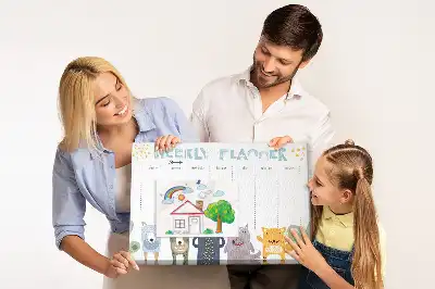 Korková dětská plánovací tabule na týden