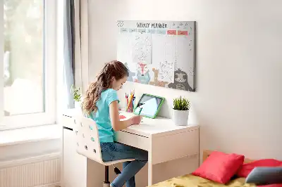 Nástěnka do dětského pokoje Týdenní rozvrh