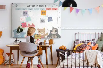 Nástěnka do dětského pokoje Týdenní rozvrh
