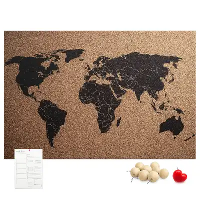 Nástěnka korková Mapa světa