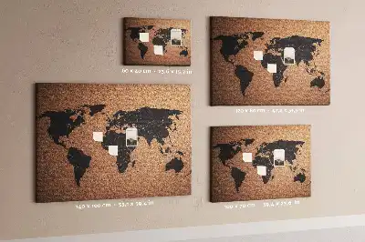 Nástěnka korková Mapa světa