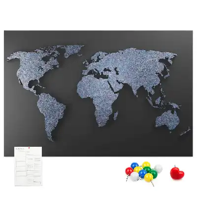 Nástěnka do dětského pokoje 3D mapa světa