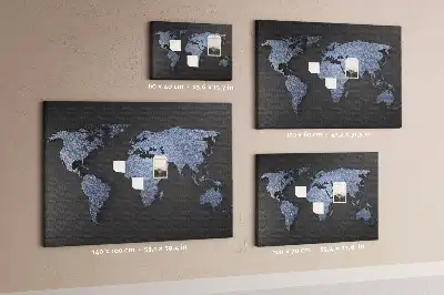 Nástěnka do dětského pokoje 3D mapa světa