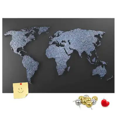 Nástěnka do dětského pokoje 3D mapa světa